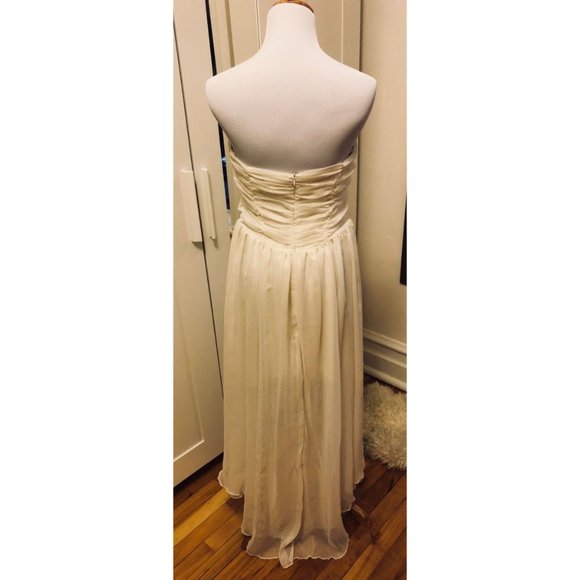 Ellison strapless high low cream formal dress size Large - Picture 3 of 6